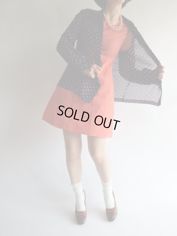 画像3: ★未使用鳥さん柄のレトロブラウスK