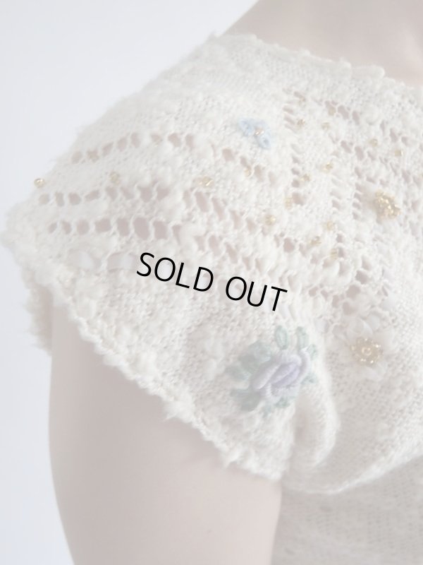 画像4: ★とびきりキュートなお花刺繍ニット