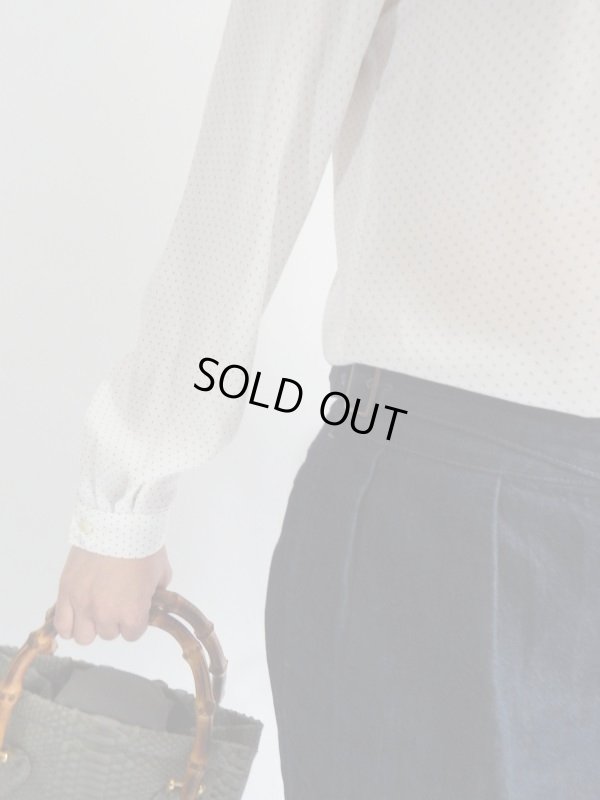 画像4: ★濃紺ミニドット柄ブラウス