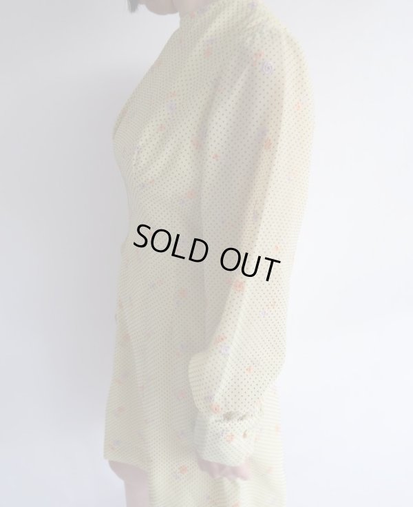 画像7: ★お仕立て品*お花刺繍のドットワンピ