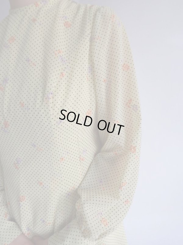 画像5: ★お仕立て品*お花刺繍のドットワンピ