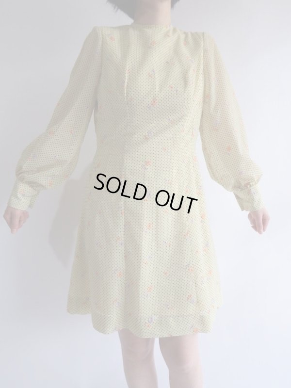 画像4: ★お仕立て品*お花刺繍のドットワンピ