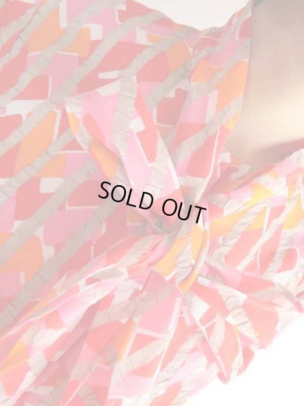 画像4: ★未使用*コットン素材の棒タイリボンワンピ