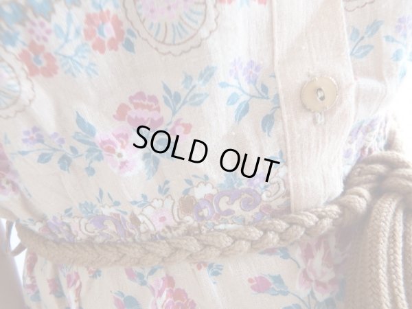 画像6: ★未使用*バラとペイズリー柄のキュートなコットンワンピ