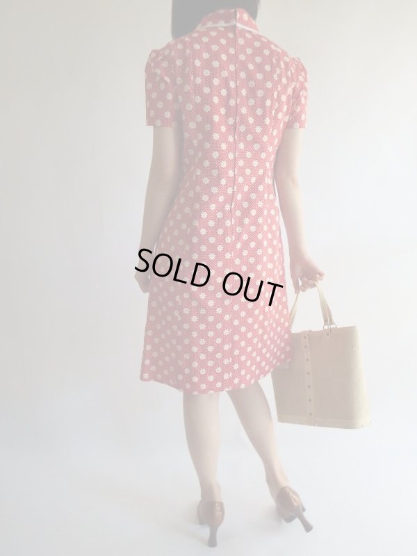画像6: ★未使用*お仕立て品お花&ドット柄ワンピR