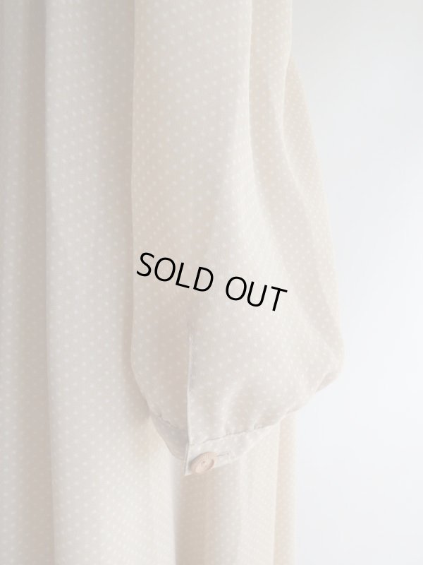 画像4: ミニドット柄のお花レース切り替えワンピ