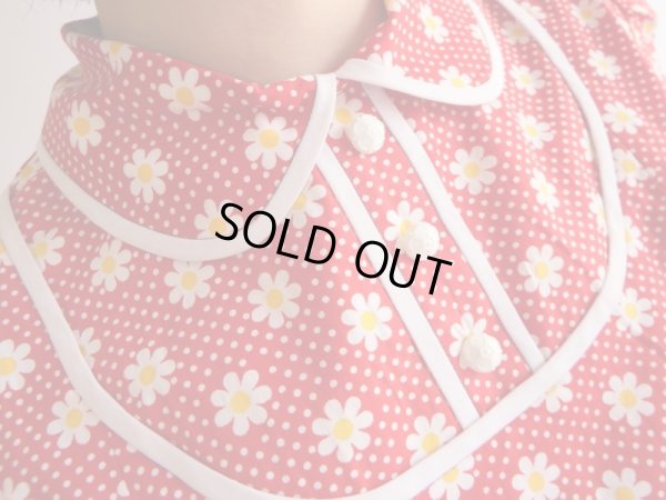 画像3: ★未使用*お仕立て品お花&ドット柄ワンピR