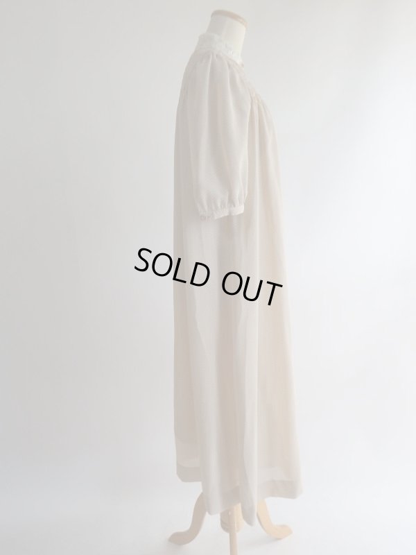 画像6: ミニドット柄のお花レース切り替えワンピ