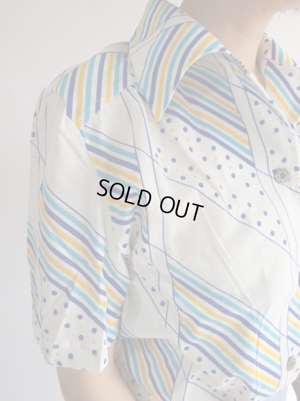 画像6: ★未使用*カラフル水玉とライン柄トップス