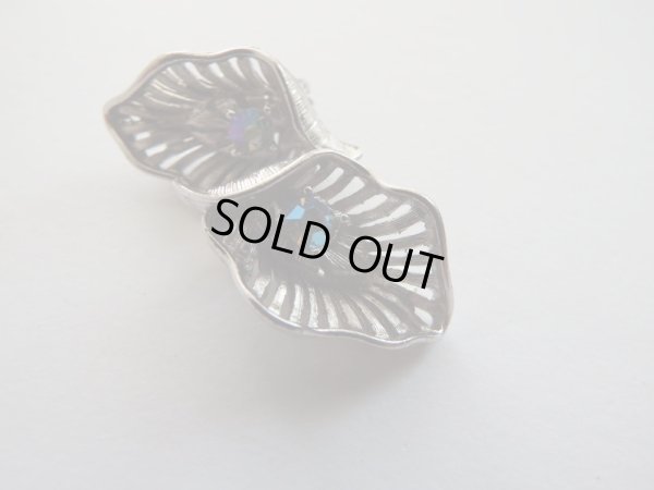 画像4: シルバーメタルとラインストーンのイヤリング