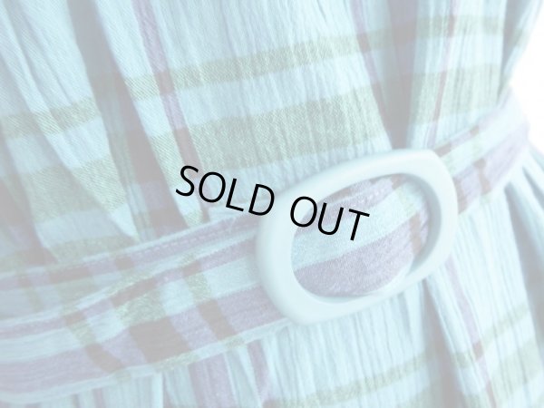 画像6: ★未使用*コットン素材の格子柄ワンピ