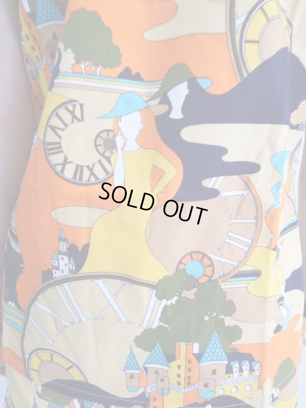 画像6: ★未使用*極上レトロ柄セットアップ(パンツはウエストゴム♪)