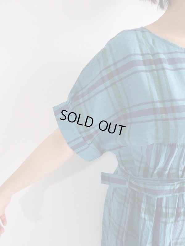 画像9: ★未使用*コットン素材の格子柄ワンピ