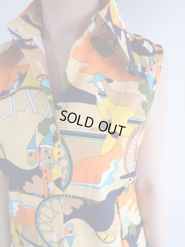 画像9: ★未使用*極上レトロ柄セットアップ(パンツはウエストゴム♪)