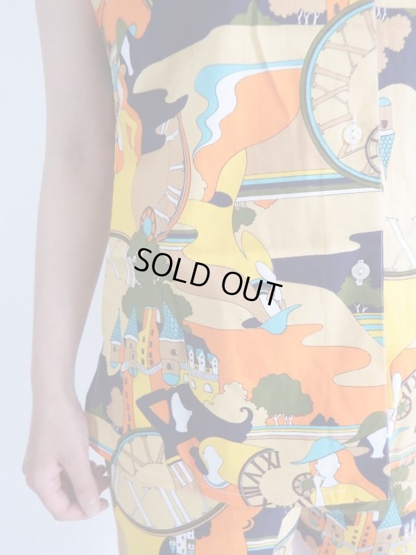 画像7: ★未使用*極上レトロ柄セットアップ(パンツはウエストゴム♪)