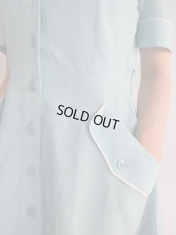 画像10: ★水色×白vintageワンピ