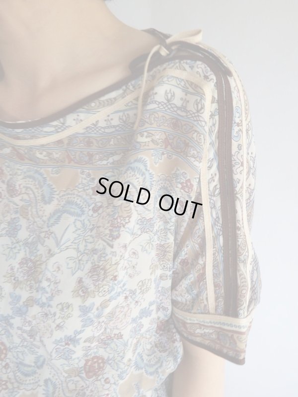 画像6: ★鳥さんと花柄のショルダーリボンワンピ