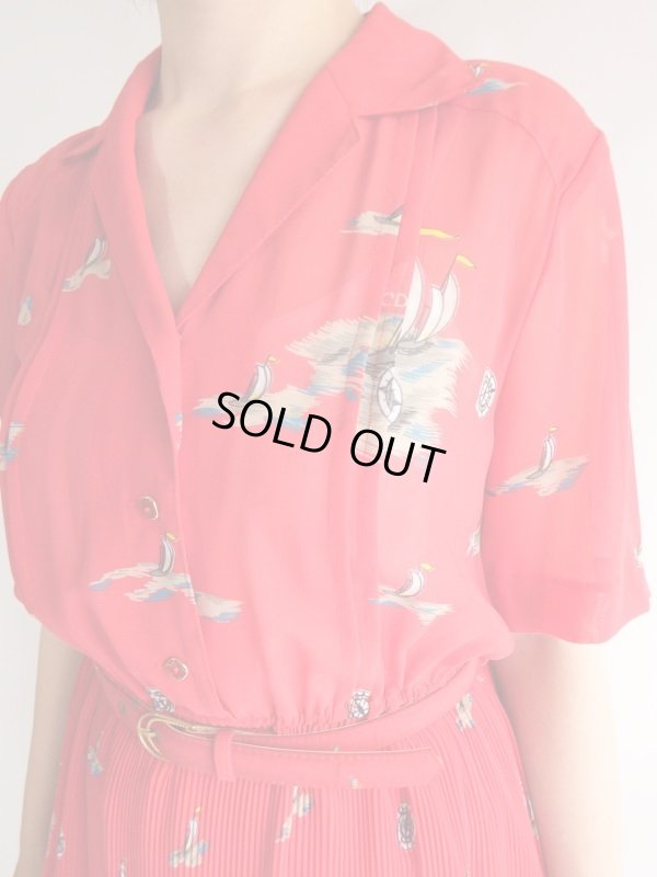 画像5: ★ヨット柄のマリンワンピ