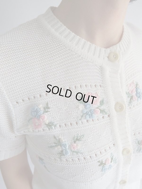 画像7: ★レトロキュートなお花刺繍ニット