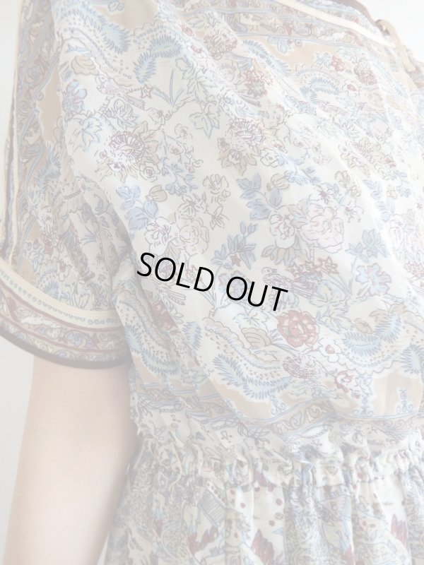 画像9: ★鳥さんと花柄のショルダーリボンワンピ