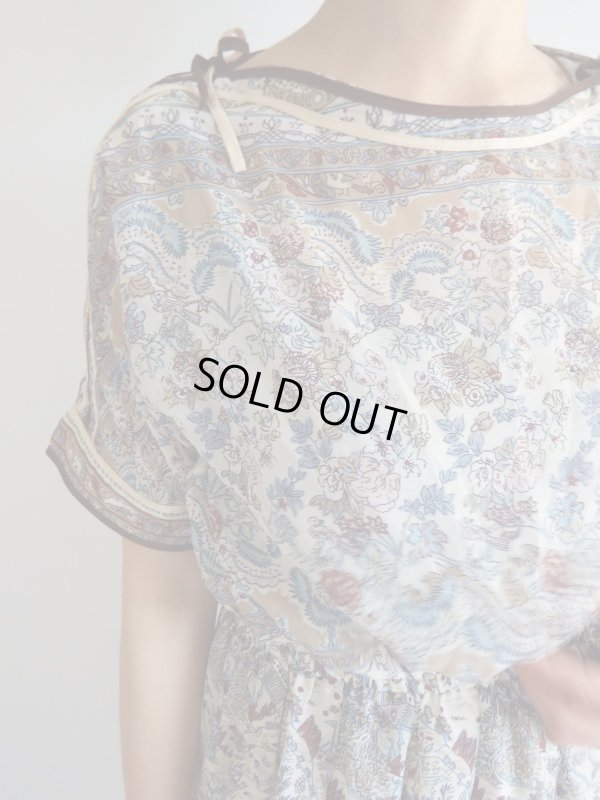 画像5: ★鳥さんと花柄のショルダーリボンワンピ