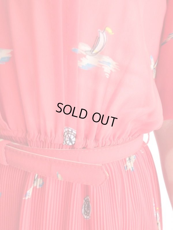 画像9: ★ヨット柄のマリンワンピ