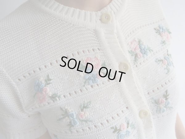 画像4: ★レトロキュートなお花刺繍ニット