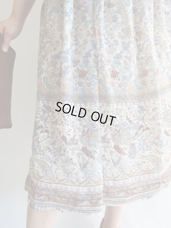 画像10: ★鳥さんと花柄のショルダーリボンワンピ