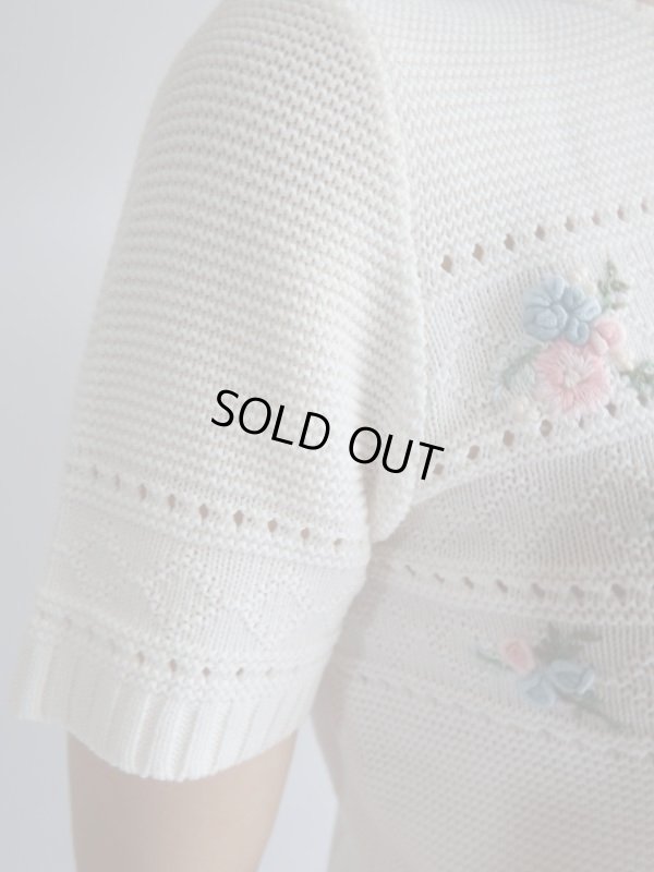 画像8: ★レトロキュートなお花刺繍ニット