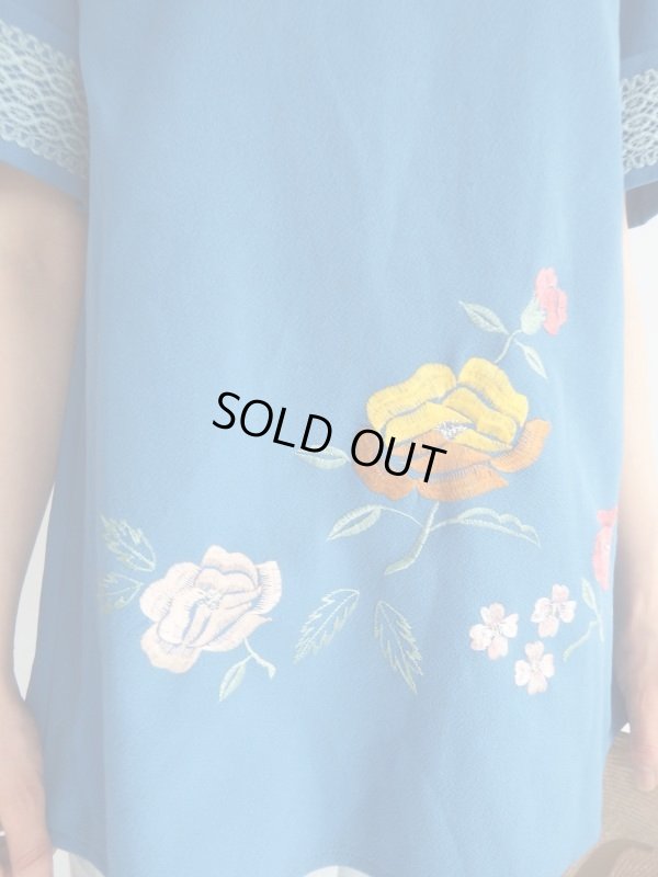 画像8: ★極上可愛いお花刺繍Aライントップス