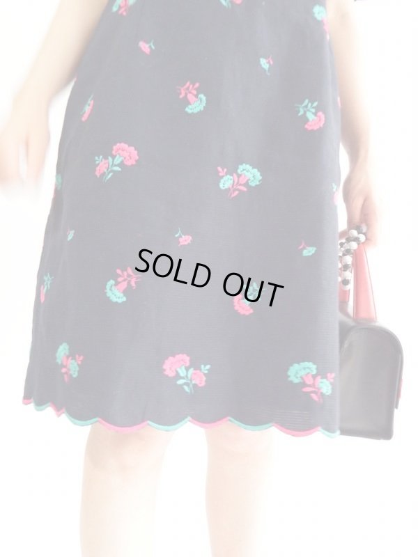 画像9: ★お仕立て品*お花刺繍の裾フリフリワンピ