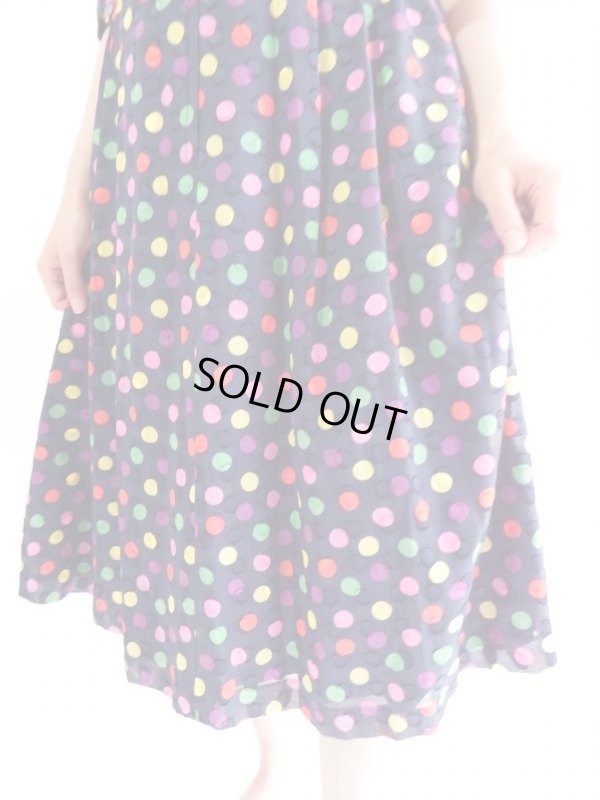 画像9: ★スイス製生地*カラフル水玉ワンピ