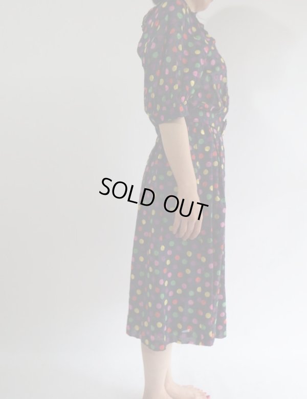 画像3: ★スイス製生地*カラフル水玉ワンピ