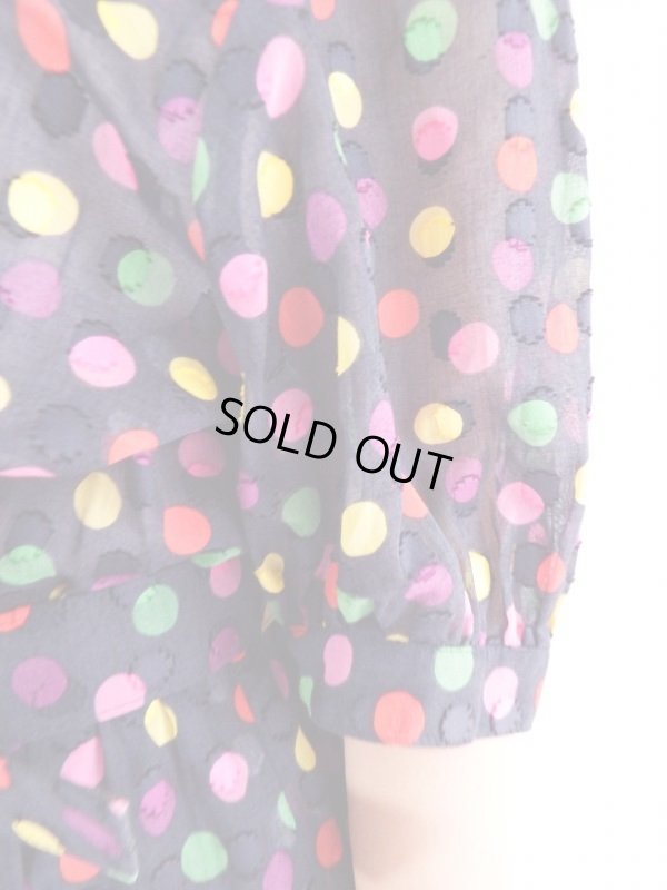 画像6: ★スイス製生地*カラフル水玉ワンピ