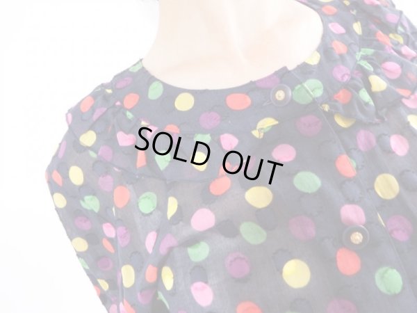 画像7: ★スイス製生地*カラフル水玉ワンピ
