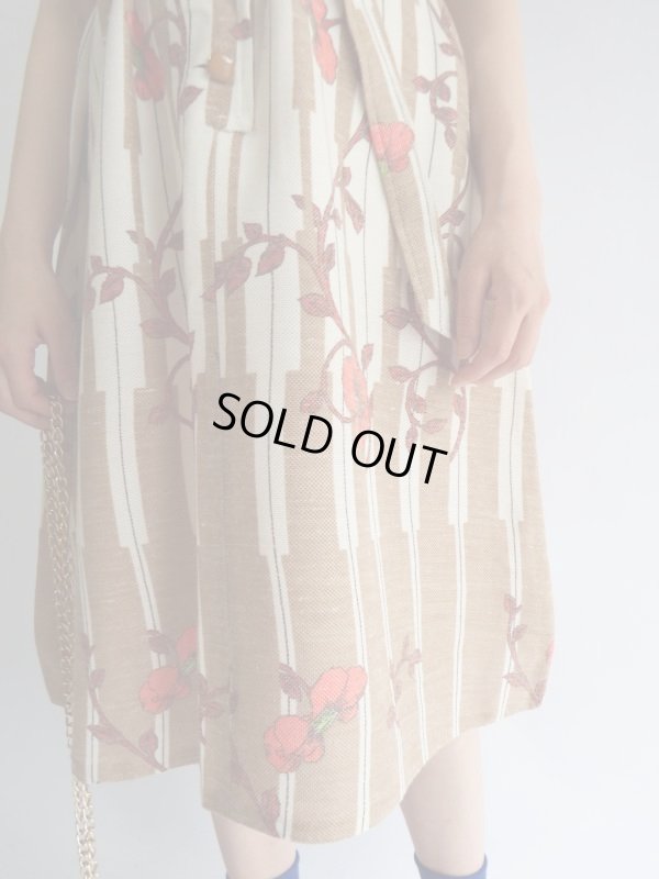 画像9: ★レトロキュートなお花ちゃんストライプワンピ