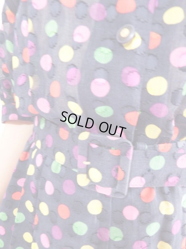 画像8: ★スイス製生地*カラフル水玉ワンピ