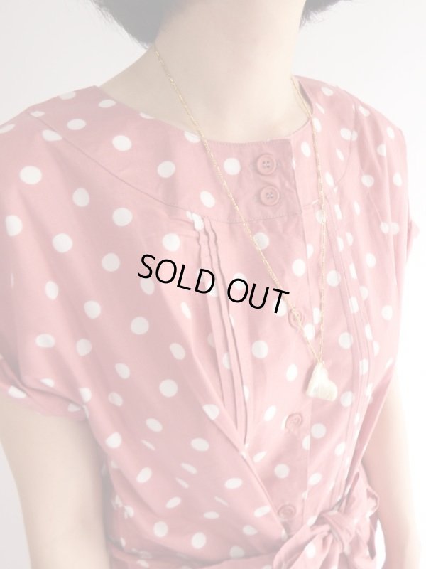 画像7: ★ピンク×白水玉コットンワンピ