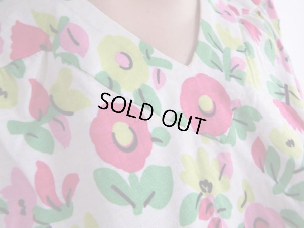 画像6: ★お仕立て品*カラフルお花のコットンワンピ