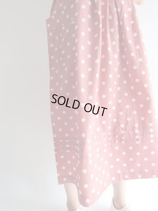 画像10: ★ピンク×白水玉コットンワンピ