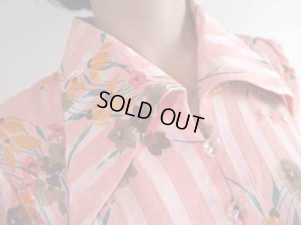 画像7: ★透かしストライプ柄のお花ワンピ