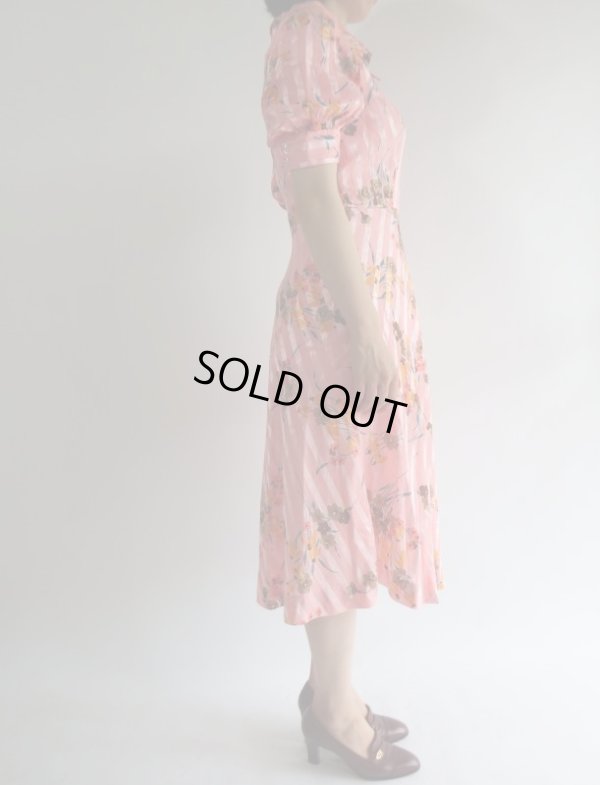 画像3: ★透かしストライプ柄のお花ワンピ