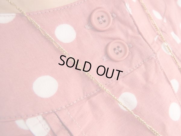 画像8: ★ピンク×白水玉コットンワンピ