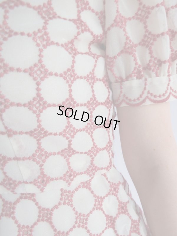 画像8: ★お仕立て品*キュートな刺繍パフスリーブワンピ