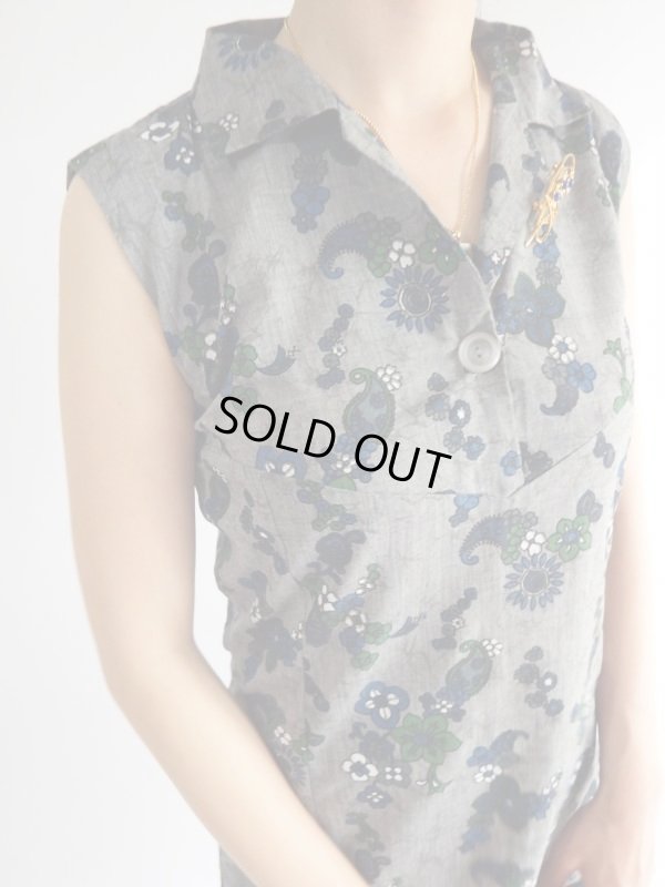 画像5: ★お仕立て品*ペイズリーとお花柄ワンピ