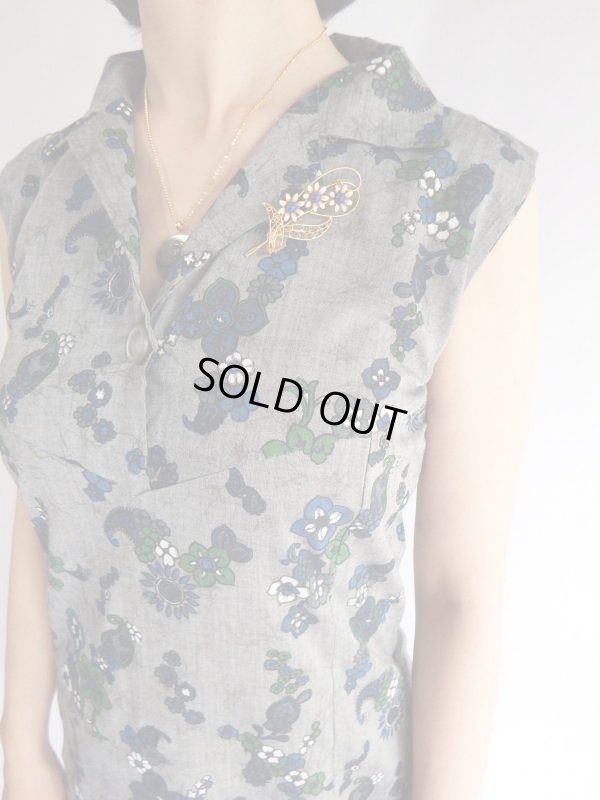 画像6: ★お仕立て品*ペイズリーとお花柄ワンピ