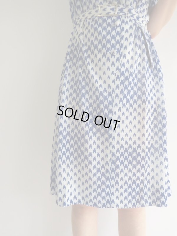 画像7: ★未使用★MICALADY*ブルー×白モダンワンピ