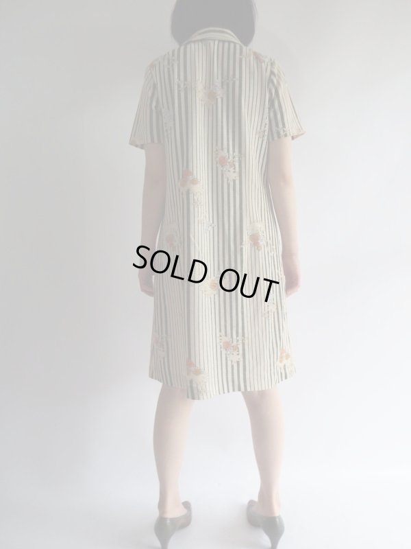 画像4: ★ストライプとお花のレトロワンピ