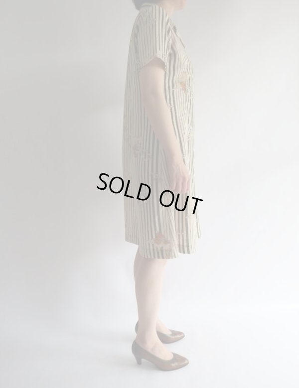 画像3: ★ストライプとお花のレトロワンピ