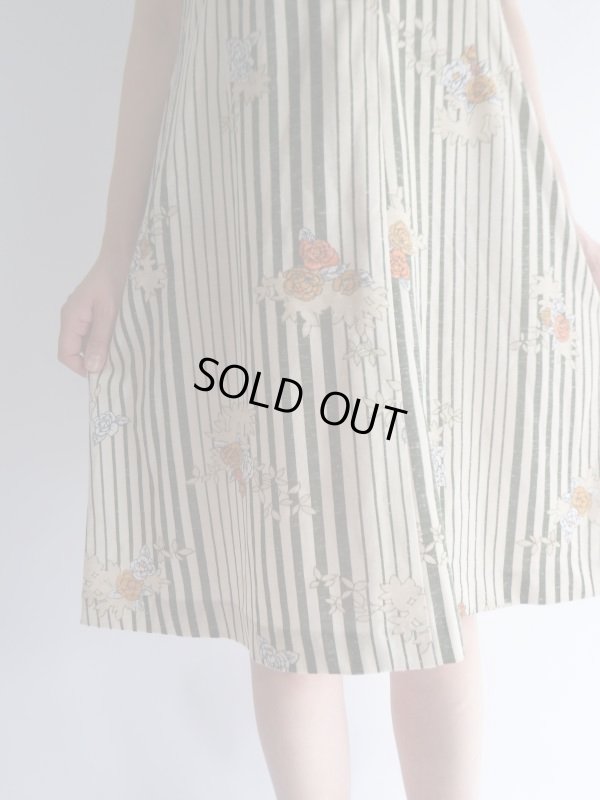 画像7: ★ストライプとお花のレトロワンピ